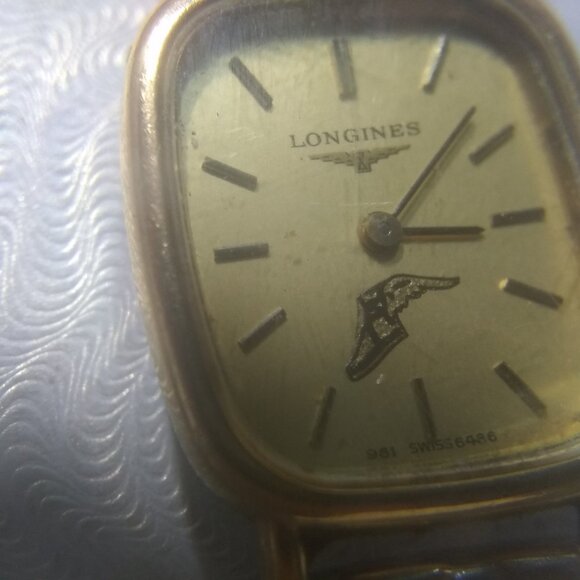Longines Quartz Watch 1986 Women Goodyear Gift Gold Flex New Bat Works Great main image 10